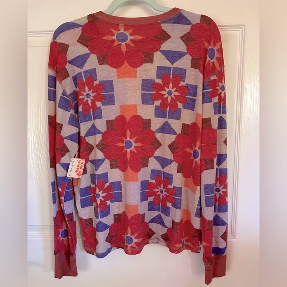 Free People | Keep Rolling Long Sleeve Tee | Sweet Lavender Combo - Picture 6 of 6